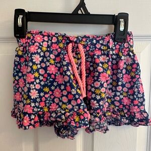 Carters Kids Girls Size 6 Flower Floral Shorts Flowy School Summer Spring